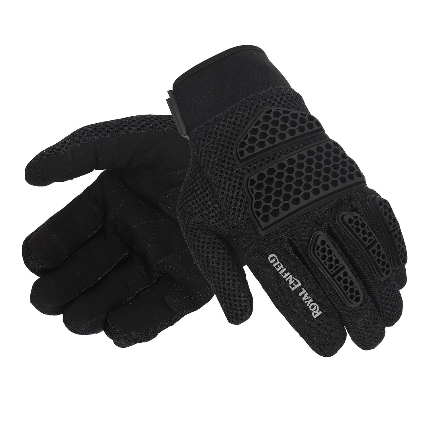 Royal Enfield Street Ace Riding Gloves | Air Mesh- optimum ventilation | Microsuede patch for grip |