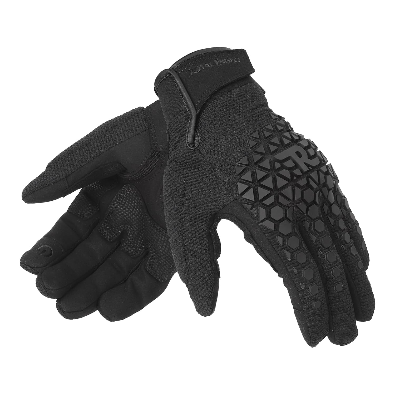 Royal Enfield MX Lite Riding Gloves | Hexagon mesh for Ventilation | Microsuede Grip Patch | Protect