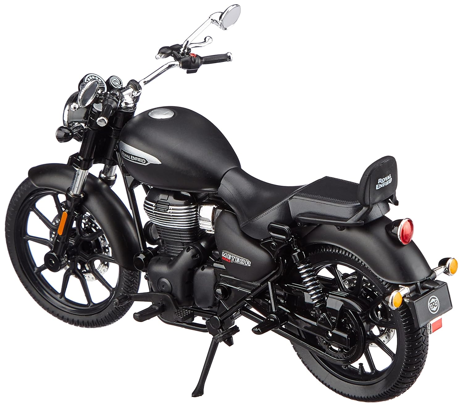 Royal Enfield Scale Model Abs Plastic Metal Miniature Toy Motorcycle, 1:12 with Steerable Handle Bar