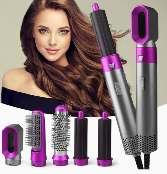 5-in-1 Hair Styler / Airwrap-Style Hair Curler & Dryer